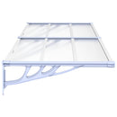 dørbaldakin 199x90 cm polycarbonat grå og transparent