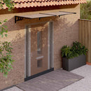 dørbaldakin 239x90 cm polycarbonat sort