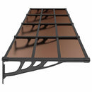 dørbaldakin 396x90 cm polycarbonat sort