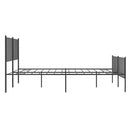 sengeramme med sengegavl og fodgærde 140x200 cm metal sort