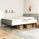 sengeramme uden madras med fodgærde 180x200 cm sort