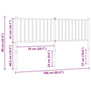 udskiftningsgavl 160 cm metal sort