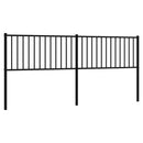 udskiftningsgavl 200 cm metal sort