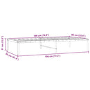 sengeramme 90x190 cm metal hvid