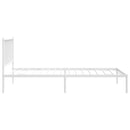 sengeramme med sengegavl 90x200 cm metal hvid