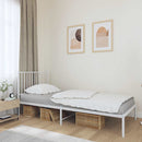 sengeramme med sengegavl 90x200 cm metal hvid