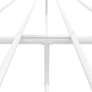 sengeramme med sengegavl 150x200 cm metal hvid