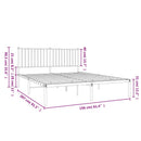 sengeramme med sengegavl 150x200 cm metal hvid