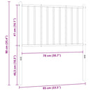 udskiftningsgavl 80 cm metal hvid