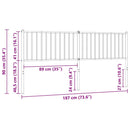 udskiftningsgavl 180 cm metal hvid