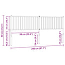 udskiftningsgavl 200 cm metal hvid