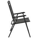 foldbare havestole 2 stk. stål og textilene gråmeleret