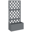 plantekasser med espalier 2 stk. 65x33x135 cm WPC grå