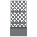 plantekasser med espalier 2 stk. 65x33x135 cm WPC grå