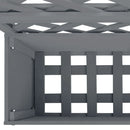 plantekasser med espalier 2 stk. 65x33x135 cm WPC grå