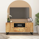 tv-bord 105x33,5x46 cm massivt mangotræ og konstrueret træ