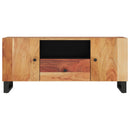 tv-bord 105x33,5x46 cm massivt akacietræ og konstrueret træ