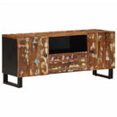 tv-bord 105x33,5x46 cm massivt genbrugstræ og konstrueret træ