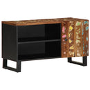 tv-bord 80x33x46 cm massivt genbrugstræ og konstrueret træ