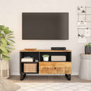 tv-bord 80x33x46 cm massivt mangotræ og konstrueret træ
