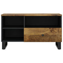 tv-bord 80x33x46 cm massivt mangotræ og konstrueret træ