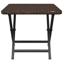 foldbart bord 45x35x32 cm polyrattan brun