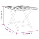 foldbart bord 45x35x32 cm polyrattan brun
