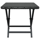 foldbart bord 45x35x32 cm polyrattan sort