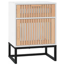 sengeborde 2 stk. 40x30x55,5 cm konstrueret træ og jern hvid