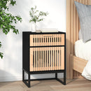 sengeborde 2 stk. 40x30x55,5 cm konstrueret træ og jern sort