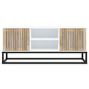tv-bord 105x30x45 cm konstrueret træ og jern hvid