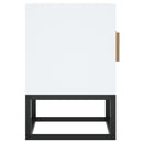 tv-bord 105x30x45 cm konstrueret træ og jern hvid