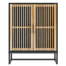 skænk 60x30x75 cm konstrueret træ sort