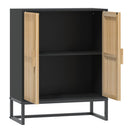 skænk 60x30x75 cm konstrueret træ sort