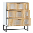 skænk 60x30x75 cm konstrueret træ hvid