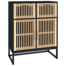 skænk 60x30x75 cm konstrueret træ sort