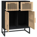 skænk 60x30x75 cm konstrueret træ sort