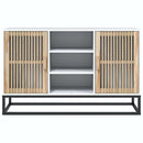 skænk 105x30x65 cm konstrueret træ hvid