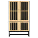 højskab 70x35x125 cm konstrueret træ sort