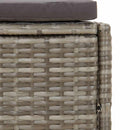 spabænke med hynder 2 stk. polyrattan grå
