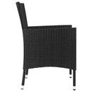 havestole med hynder 2 stk. sort polyrattan (kun UK/IE/FI/NO)