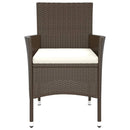 havestole med hynder 4 stk. brun polyrattan (kun UK/IE/FI/NO)