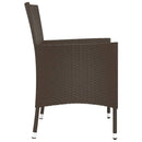 havestole med hynder 4 stk. brun polyrattan (kun UK/IE/FI/NO)