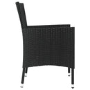 havestole med hynder 4 stk. sort polyrattan (kun UK/IE/FI/NO)