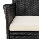 havestole med hynder 4 stk. sort polyrattan (kun UK/IE/FI/NO)