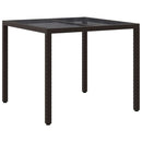 Havemøbel Bord Brun 90 x 90 x 75 cm polyrattan