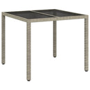 Havemøbel Bord Grå 90 x 90 x 75 cm polyrattan