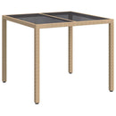 Havemøbel Bord Beige 90 x 90 x 75 cm polyrattan