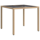 Havemøbel Bord Beige 90 x 90 x 75 cm polyrattan