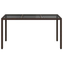Havemøbel Bord Brun 150 x 90 x 75 cm polyrattan